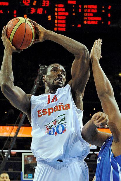 Serge Ibaka, durante la final del Eurobasket ante Francia.