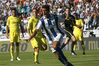 Xabi Prieto celebra su gol ante el Villarreal en la primera jornada de Liga.