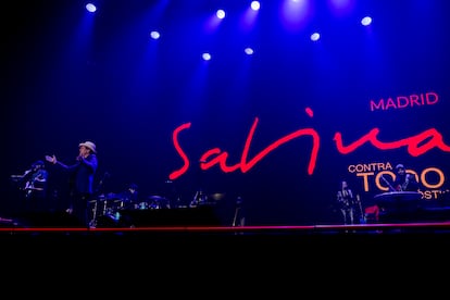 Joaquín Sabina en el escenario del WiZink Center de Madrid.
