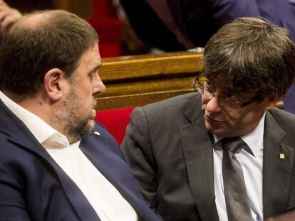 Oriol Junqueras y Carles Puigdemont.