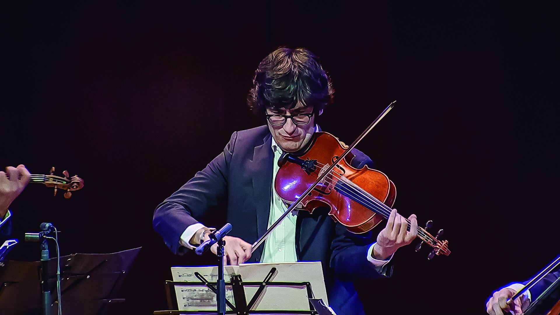 El violista Vlad Bogdanas del Cuarteto Danel, durante el recital el 13 de marzo en Madrid.