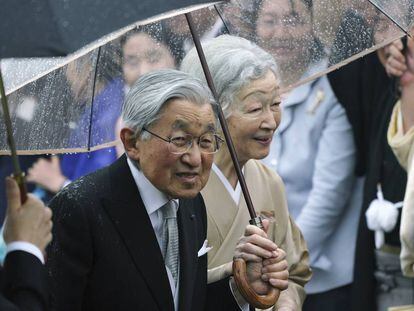 Los emperadores Akihito y Michiko, el pasado día 9.