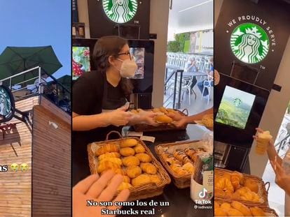 Video de los tiktokers @ladivaza & @lajosea en redes sociales para confirmar la noticia de la apertura de Starbucks en Caracas, y las largas filas para entrar a una falsa cafetería de la franquicia estadounidense.