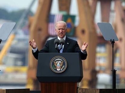 El vicepresidente de Estados Unidos, Joe Biden, durante su visita a R&iacute;o.