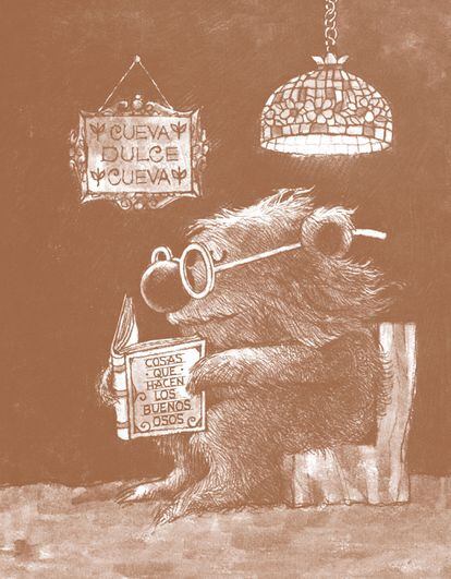 Ilustración interior de 'Los osos del aire', de Arnold Lobel (Blackie Books).