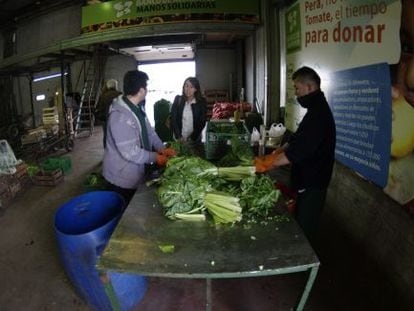 Un banco de alimentos en Argentina.