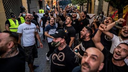 Manifestación de extrema derecha y neonazis este sábado en Madrid.