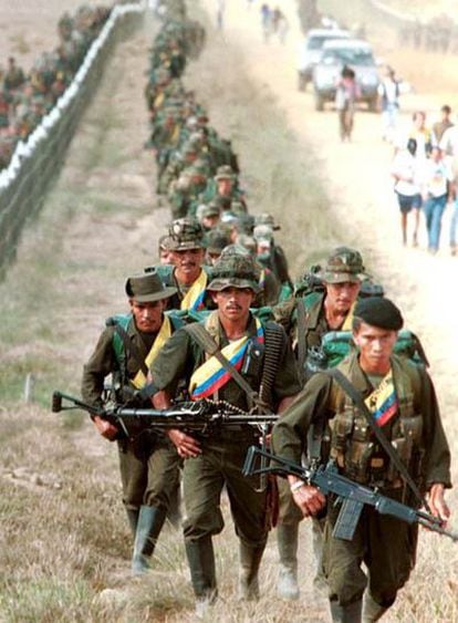 Miembros de las FARC, en una imagen de 1999.