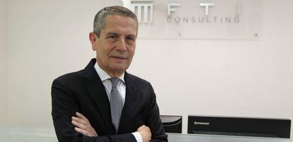 Andrea Brentan, ex consejero delegado de Endesa, en la sede de FTI Consulting en Madrid.