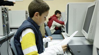 Estudiantes de ESO durante una clase en Madrid.