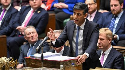 El primer ministro británico, Rishi Sunak, el miércoles.