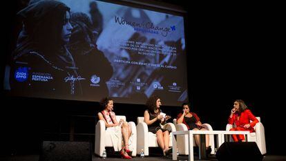 Un momento en el debate del congreso Women4Change, celebrado en Madrid.
