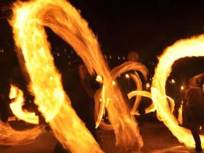 La llamada 'cremada de Falles' de Sant Joan, que tuvo lugar el pasado año en Andorra la Vella.