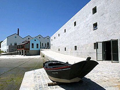Una vista del Museo del Mar de Galicia, en Vigo, de los arquitectos Aldo Rossi y César Portela.