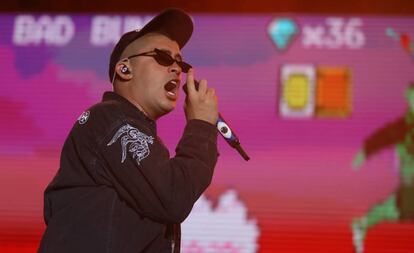 Bad Bunny, durant la seva actuació al festival Río Babel, al juliol a Madrid.