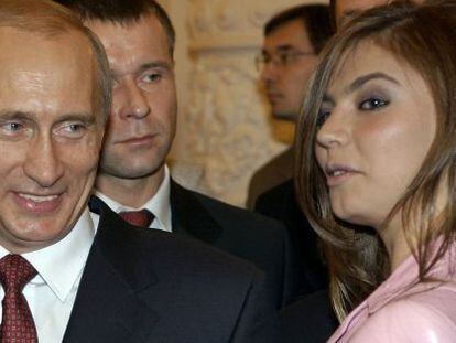 El presidente Vladimir Putin, con Alina Kabaeva.