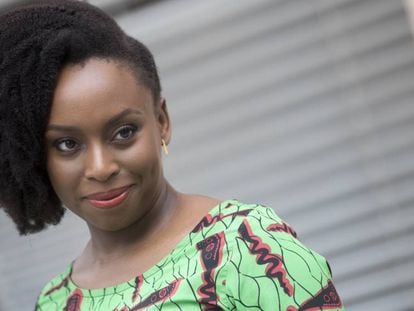 Chimamanda Ngozi Adichie, ayer en Barcelona.