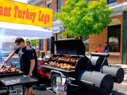 Barbacoa en el festival de jazz de Denver.