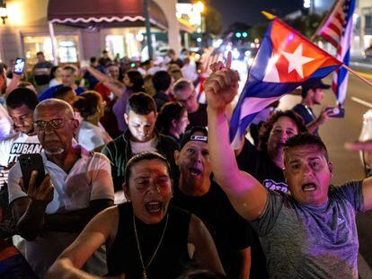 Cubanos en Estados Unidos se sumaron a las protestas tras las manifestaciones en Santiago de Cuba.