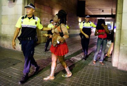 Macrorredada contra la prostituci&oacute;n en Barcelona en 2009.