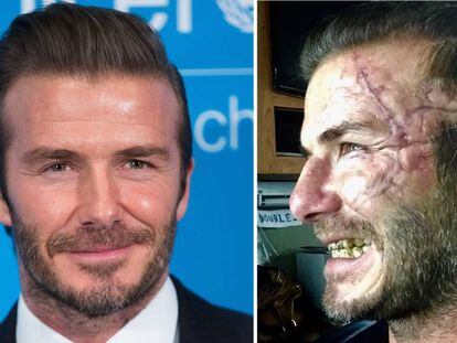 David Beckham caracterizado para su cameo en la pel&iacute;cula de Guy Ritchie.