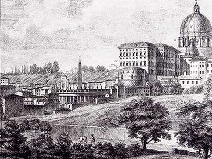 Una vista de la ciudad de Roma en 1779, de Giovanni Volpato.