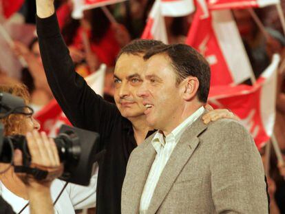 Zapatero (izquierda) y Pla en la campaña de las elecciones de 2007.