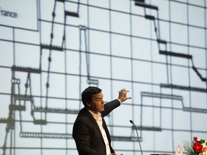El economista francés Thomas Piketty durante una conferencia el 15 de noviembre de 2014.