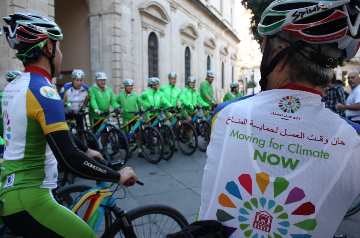 En bici a Marrakech contra el Cambio Climático.