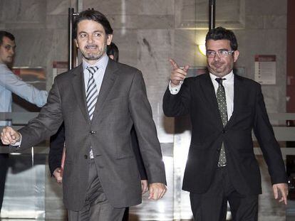Oriol Pujol, tras declarar el pasado día 16.