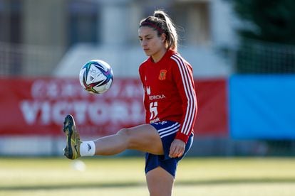 Alexia Putellas in action during the women football Team of Spain training sesion, at Ciudad del Futbol on February 15, 2022, in Las Ronzas, Madrid, Spain.
AFP7 
15/02/2022 ONLY FOR USE IN SPAIN