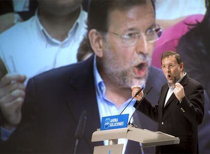 Mariano Rajoy, durante su intervención ayer en Guadalajara.
