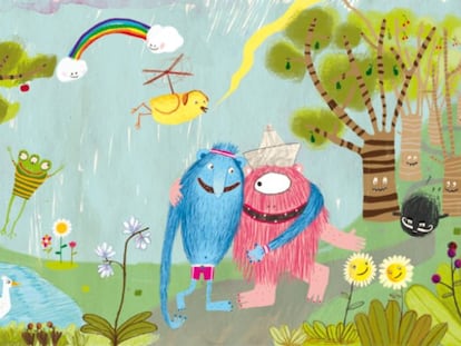 Una de las ilustraciones del libro &#039;Monstruo Rosa&#039;