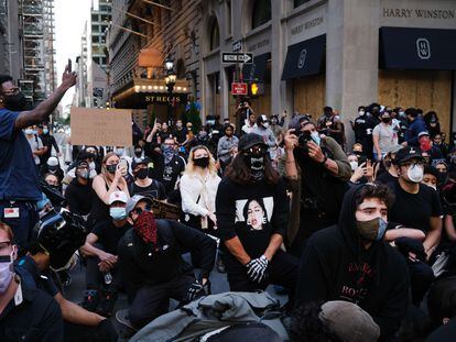 Imagen de las protestas en Nueva York.