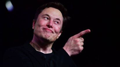 Elon Musk en un evento de Tesla