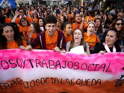 Concentraci&oacute;n en Callao de estudiantes de la facultad de Trabajo Social. 