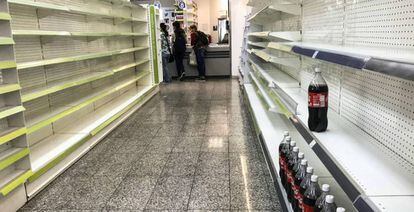 Un supermercado en Caracas, el pasado martes.
