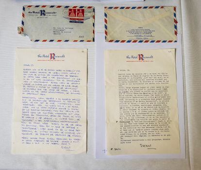 Cartas enviadas por Rafael Azcona a Berlanga desde el hotel Roosevelt de Nueva York.