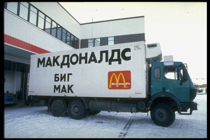 Un camión ruso de McDonald's fotografiado en 1990.
