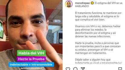 El 'influencer' Andrés Vázquez ofrece, en su cuenta de Instagram, distintos contenidos en los que visibiliza su condición de VIH positivo.