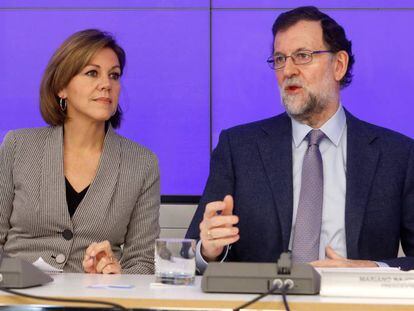 El presidente del gobierno, Mariano Rajoy, preside el Comit&eacute; Nacional ejecutivo del PP. 