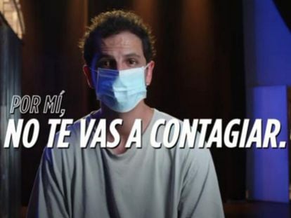 Imagen de la campaña impulsada por el hospital 12 de octubre y la compañía de teatro LaJoven para concienciar contra el coronavirus.
