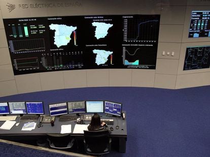 Sala de control de Red Eléctrica de España.