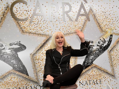 Raffaella Carrà, en la presentación de su album 'Ogni volta che e Natale', en 2018.