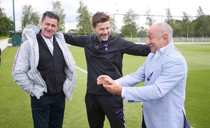 Kempes, Pochettino y Ardiles, esta semana.