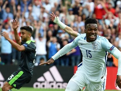 Daniel Sturridge celebra el gol del triunfo ante Gales.