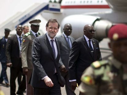 Rajoy, a su llegada hoy a Malí.