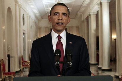 El presidente estadounidense anuncia en la Casa Blanca la muerte de Bin Laden.