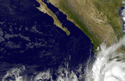 La tormenta tropical Patricia desde un satélite de la NASA.