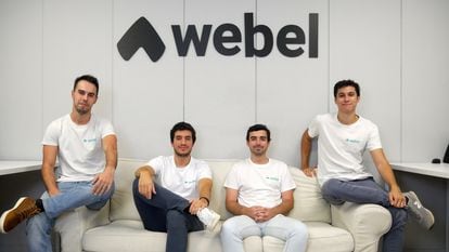 De izquierda a derecha, Javier Ginés, Nacho Tejero, Guillermo Urquijo y Carlos Estévez, cofundadores.